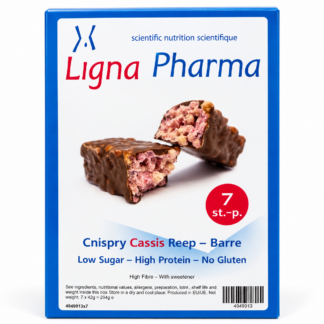 Cnispry Cassis Reep – Low sugar / High protein / No gluten – Ligna Pharma (7 stuks)